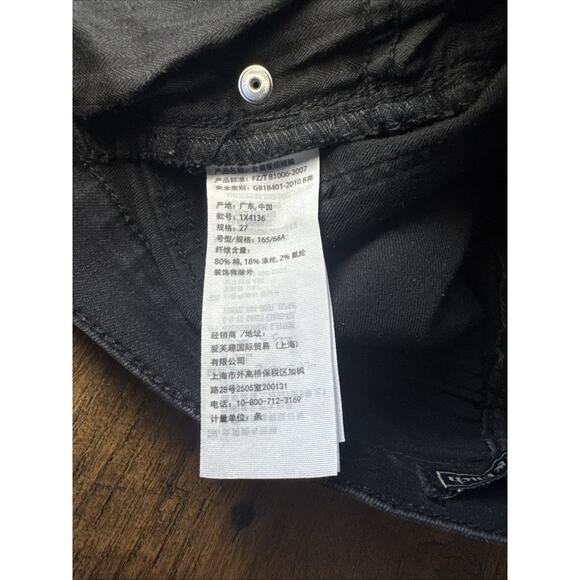 Abercrombie & Fitch Sz 27 Womens Black Denim Cut Off Jean Shorts Mid Rise - Picture 10 of 11